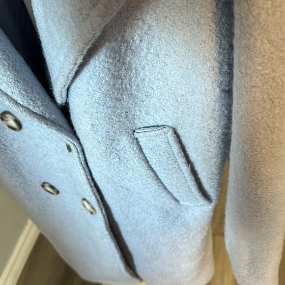 *Michel Studio size 2X boiled wool fully lined winter coat baby blue - Picture 5 of 10